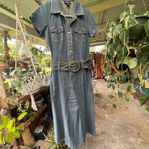 Denim blue Maxi dress.